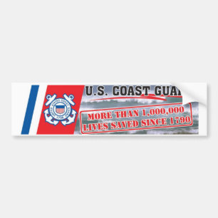 Pegatina Para Coche USCG un millón vidas ahorradas