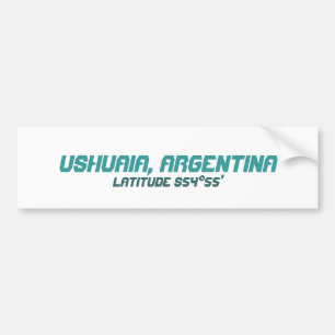 Pegatina Para Coche Ushuaia, la Argentina. Finisterre. El extremo del