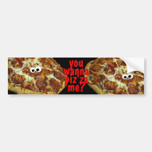 Pegatina Para Coche ¿usted me quiere a la pizza? sticke chistoso del