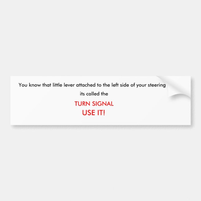 Pegatina Para Coche Usted sabe que poca palanca atada al izquierdo… (Frente)