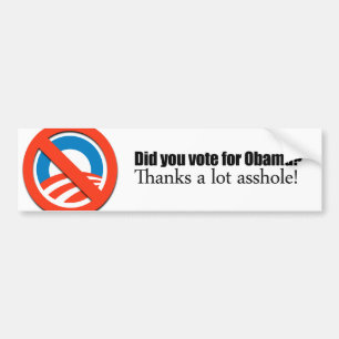 Pegatina Para Coche Usted votó por Obama