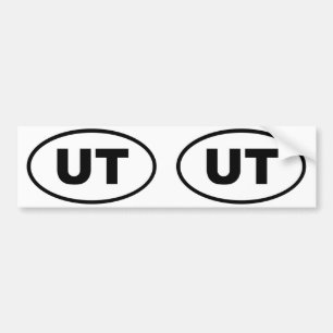 Pegatina Para Coche Utah UT oval