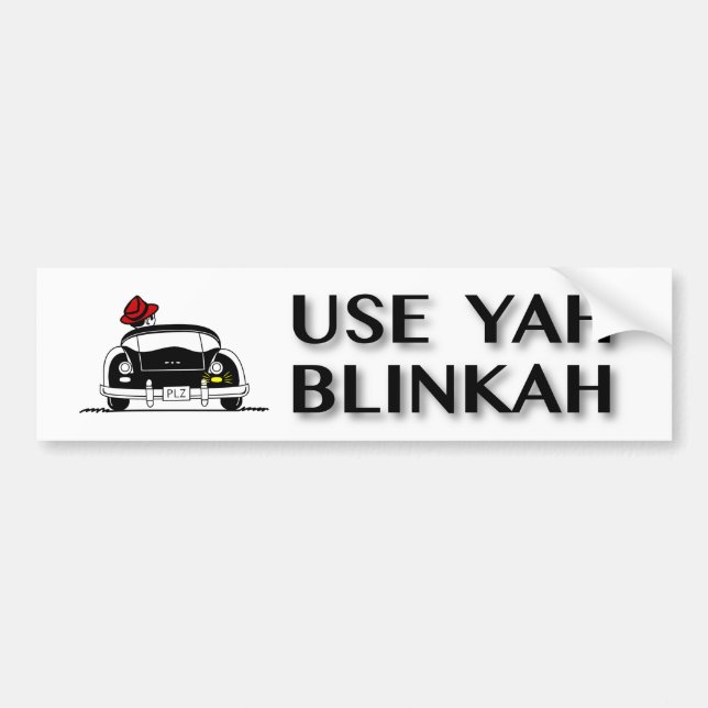 Pegatina Para Coche Utilice Yah Blinkah (Frente)