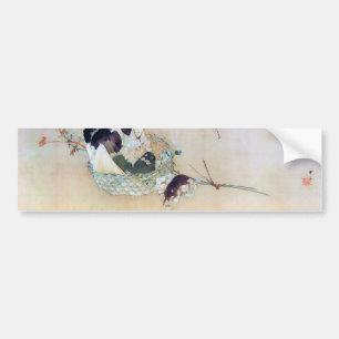 Pegatina Para Coche Uva y ratón, Watanabe Seitei