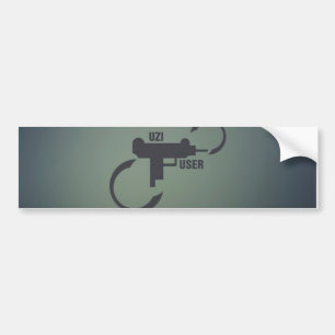 PEGATINA PARA COCHE UZI 9MM.