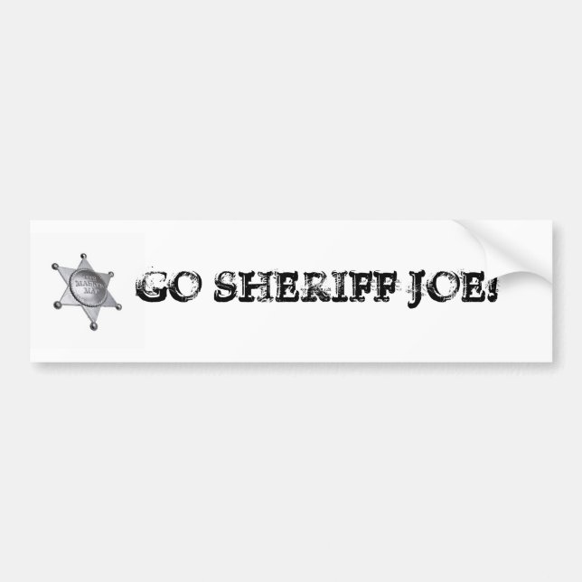 PEGATINA PARA COCHE ¡VA EL SHERIFF JOE! (Frente)
