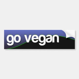 Pegatina Para Coche VA EL VEGANO - azul