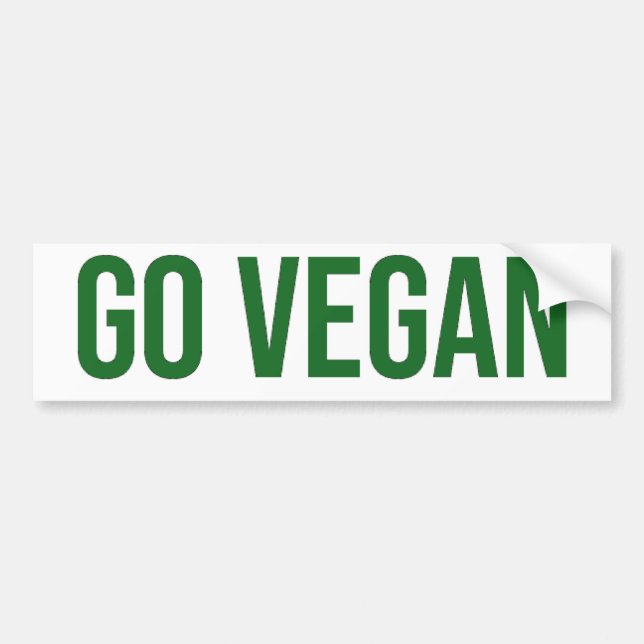 Pegatina Para Coche Va el vegano - los derechos de los animales (Frente)