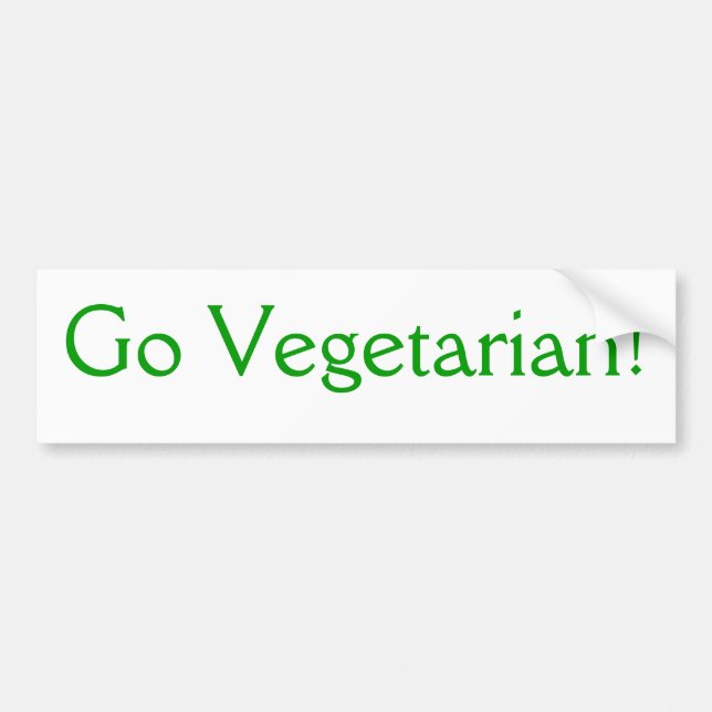 Pegatina Para Coche ¡Va el vegetariano! (Frente)