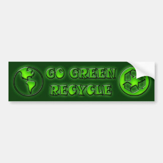 PEGATINA PARA COCHE VA EL VERDE RECICLA