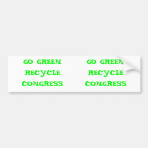 Pegatina Para Coche VA EL VERDE RECICLA AL CONGRESO: 2 para 1