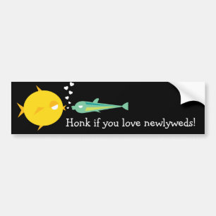Pegatina Para Coche Va Fish_Deep Love_Honk si usted ama a recienes