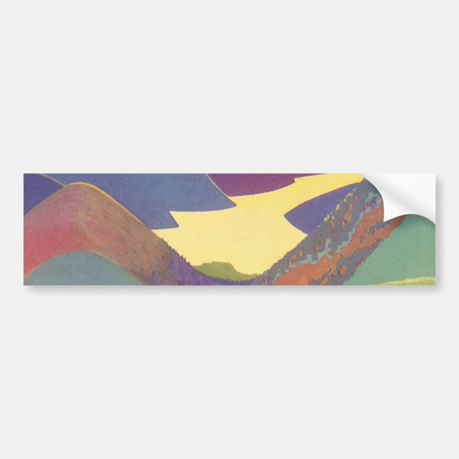 Pegatina Para Coche Vacaciones familiares antiguas, picnic en las mont (Frente)