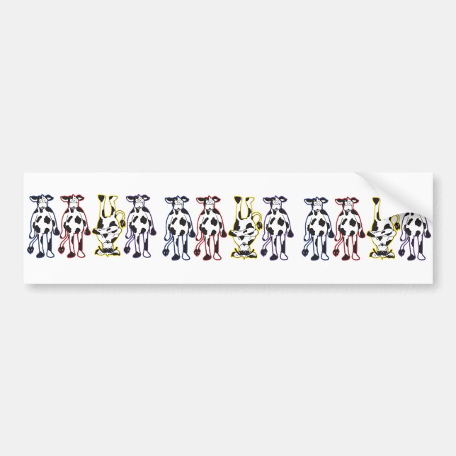 Pegatina Para Coche vacas (Frente)