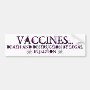 Pegatina Para Coche Vacuna-Muerte y destrucción por la inyección LEG