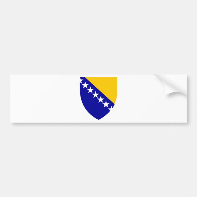 Pegatina Para Coche VAGOS del escudo de armas de Bosnia y Herzegovina (Frente)