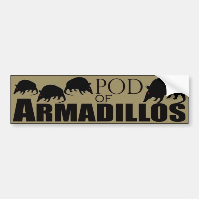 Pegatina Para Coche Vaina de armadillos (Frente)