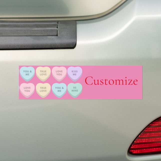 Pegatina Para Coche Valentine Candy Hearts Thunder_Cove (en coche)