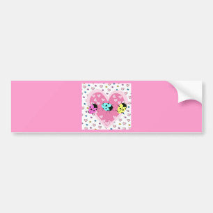 PEGATINA PARA COCHE VALENTINE LADYBUGS