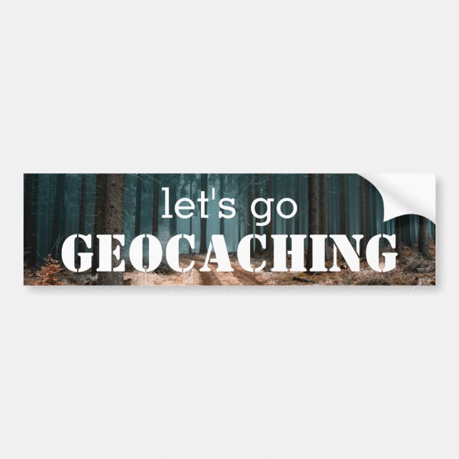 Pegatina Para Coche Vamos a Geocaching con tu fotografía Personalizado (Frente)