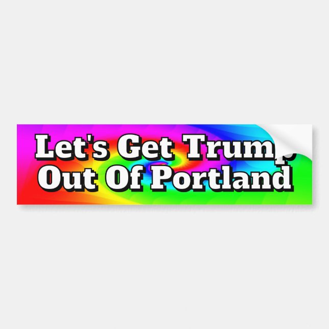 Pegatina Para Coche Vamos a sacar a Trump de Portland (Frente)
