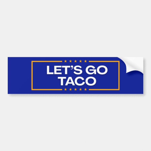 Pegatina Para Coche VAMOS A TOMAR TACO Bumper Sticker (Frente)
