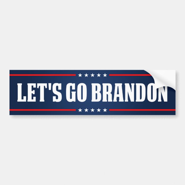 Pegatina Para Coche Vamos Brandon divertido anti Biden pro trump 2024 (Frente)