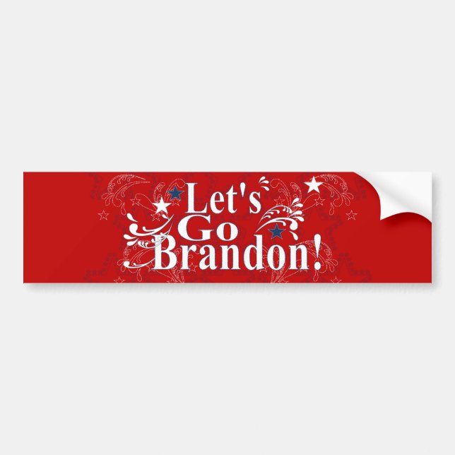 Pegatina Para Coche Vamos Brandon Red Patriotic Bumper Sticker (Frente)