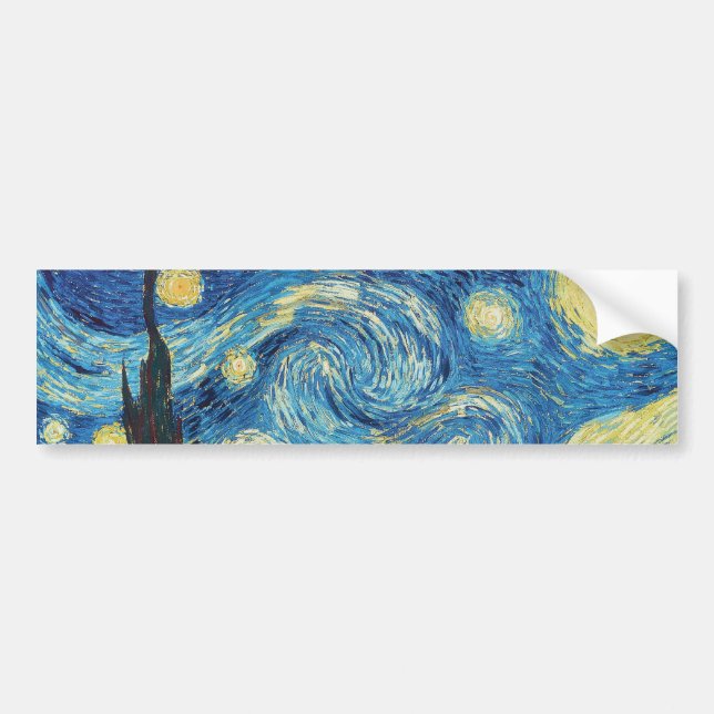 Pegatina Para Coche Van Gogh Starry Night Classic Impresionsionist Art (Frente)