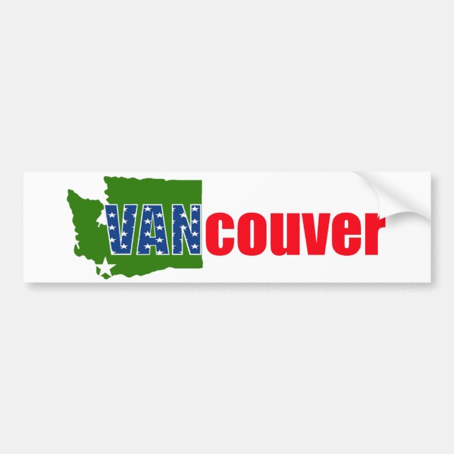Pegatina Para Coche Vancouver, Washington Bumper Sticker (Frente)