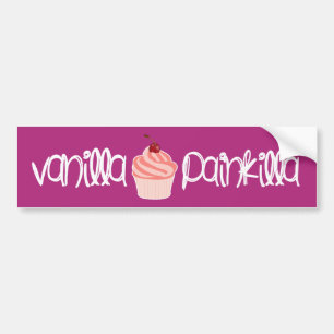 Pegatina Para Coche Vanilla Painkilla   Personalizable de torta cómica
