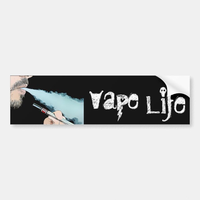 Pegatina Para Coche Vaper Vaping Vape Life Vaping Pen Bumper Sticker (Frente)