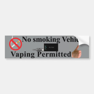 Pegatina Para Coche Vaping permitió