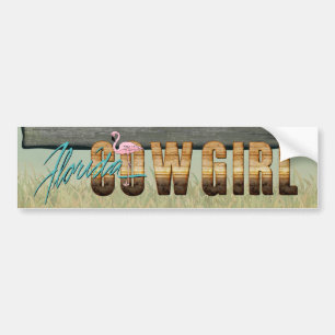 Pegatina Para Coche Vaquera de la Florida de la CAMISETA