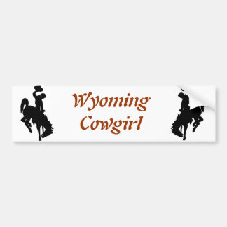 Pegatina Para Coche Vaquera de Wyoming