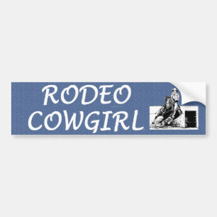 Pegatina Para Coche Vaquera del rodeo de la CAMISETA