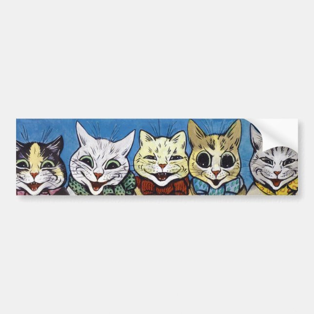 Pegatina Para Coche Various Cats Looking Out, Louis Wain (Frente)