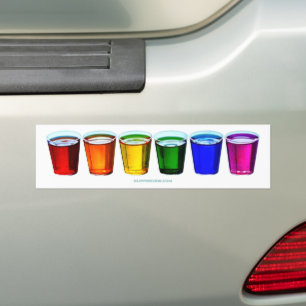 Pegatina Para Coche vasos de chupito de SlipperyJoe's seis tazas dispu