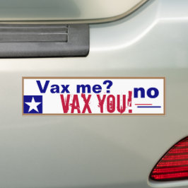 Pegatina Para Coche Vax Me No VAX TÚ
