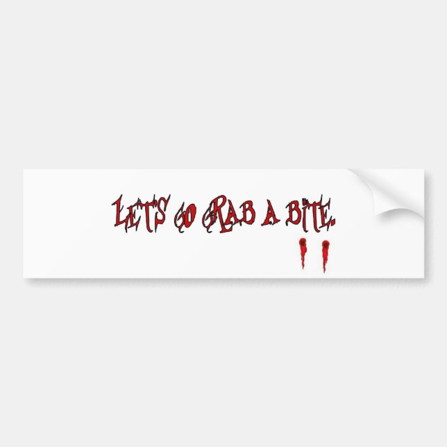 Pegatina Para Coche Vayamos gancho agarrador una mordedura (Frente)