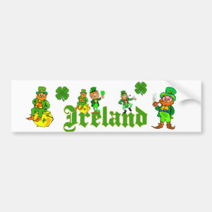 Pegatina Para Coche Vector - trébol Irlanda del Leprechaun
