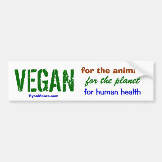PEGATINA PARA COCHE VEGAN BUMPER STICKER