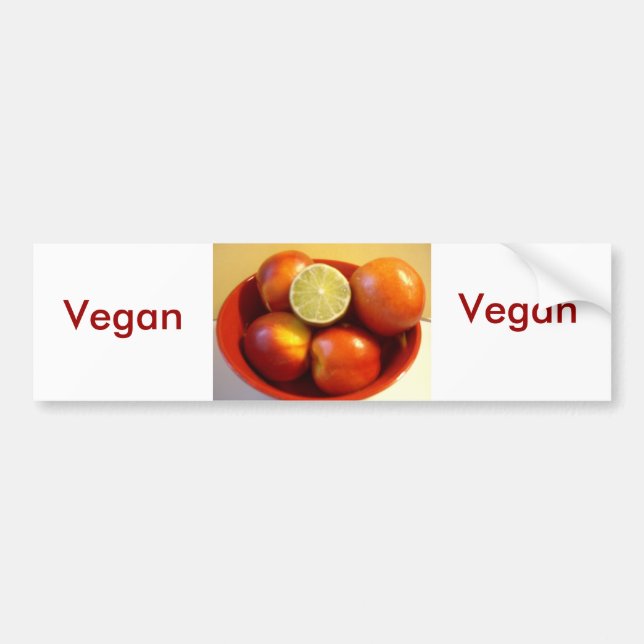 Pegatina Para Coche Vegan Love (Frente)
