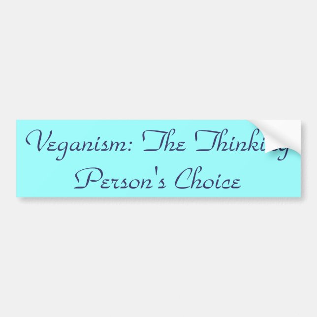 Pegatina Para Coche Veganism: La opción de la persona de pensamiento (Frente)
