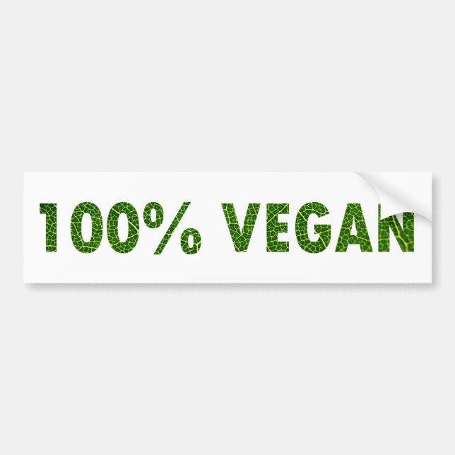 Pegatina Para Coche Vegano 100% (Frente)