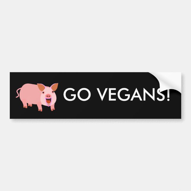 Pegatina Para Coche Vegano Bumpersticker (Frente)