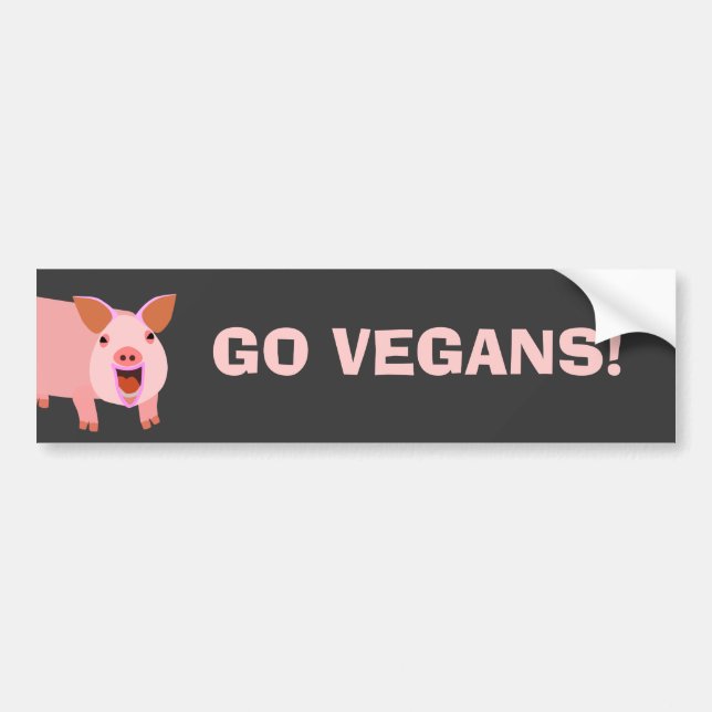Pegatina Para Coche Vegano Bumpersticker (Frente)