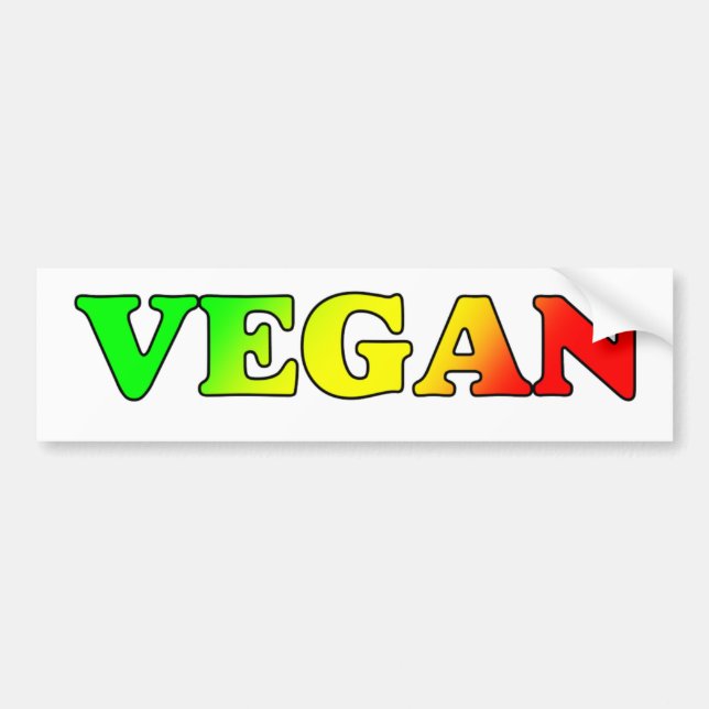 Pegatina Para Coche Vegano de Rasta (Frente)