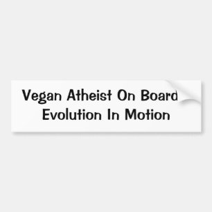 Pegatina Para Coche Vegano/evolución atea