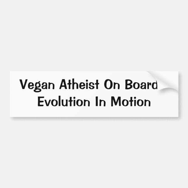 Pegatina Para Coche Vegano/evolución atea (Frente)